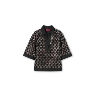 GUCCI WOOL TWEED LAMÉ TOP 846682